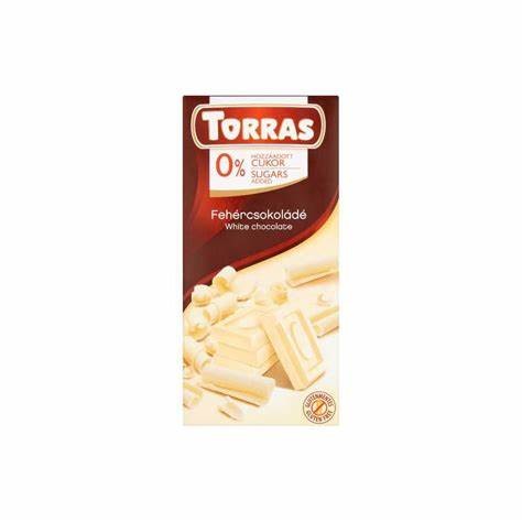 TORRAS FEHÉRCSOKOLÁDÉ HOZZÁADOTT CUKOR NÉLKÜL 75 G