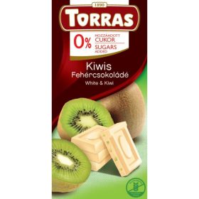   TORRAS KIWIS FEHÉRCSOKOLÁDÉ HOZZÁADOTT CUKOR NÉLKÜL 75G