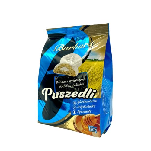 BARBARA GLUTÉNMENTES KÓKUSZKRÉMMEL TÖLTÖTT MÉZES PUSZEDLI - 130G