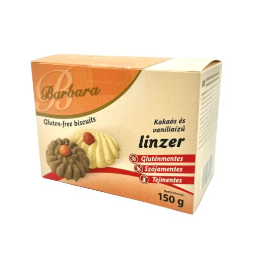 BARBARA GLUTÉNMENTES KAKAÓS ÉS VANÍLIAÍZŰ LINZER - 150G