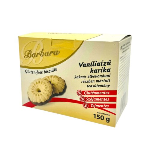 BARBARA GLUTÉNMENTES VANÍLIÁS KARIKA, ÉTBEVONÓ TALPPAL - 150G