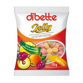   DIBETTE SUGAR FREE JELLY VEGYES GYÜMÖLCSÍZŰ ZSELÉ CUKORKA ÉDESÍTŐSZEREKKEL 70G