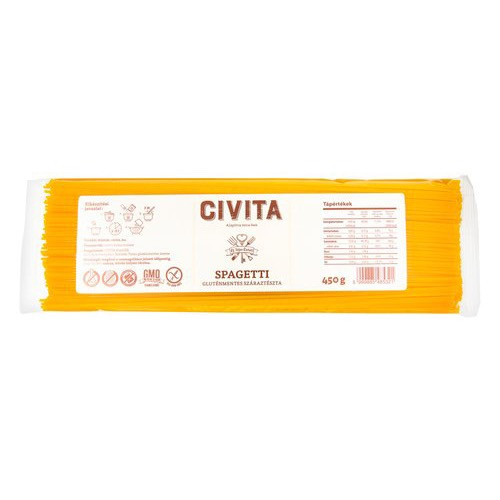 CIVITA GLUTÉNMENTES KUKORICA SZÁRAZTÉSZTA SPAGETTI 450G
