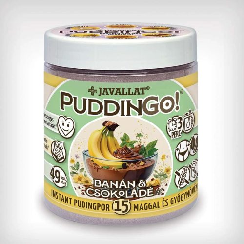 JAVALLAT PuddinGo! BANÁN ÉS CSOKOLÁDÉ IZŰ INSTANT PUDINGPOR