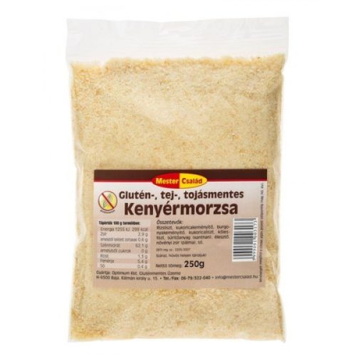 MESTER GLUTÉNMENTES KENYÉRMORZSA 250 G