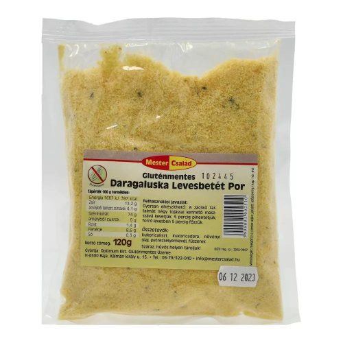MESTER CSALÁD GLUTÉNMENTES DARAGALUSKA LEVESBETÉT POR - 120G