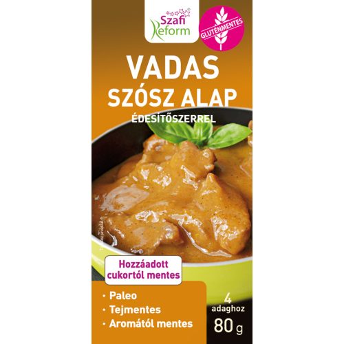 SZAFI REFORM VADAS SZÓSZ ALAP ÉDESÍTŐSZERREL (GLUTÉNMENTES, TEJMENTES) 80G