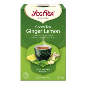   YOGI GREEN TEA GINGER LEMON - BIO ZÖLD TEA GYÖMBÉRREL, CITROMMAL 17x1,8 G