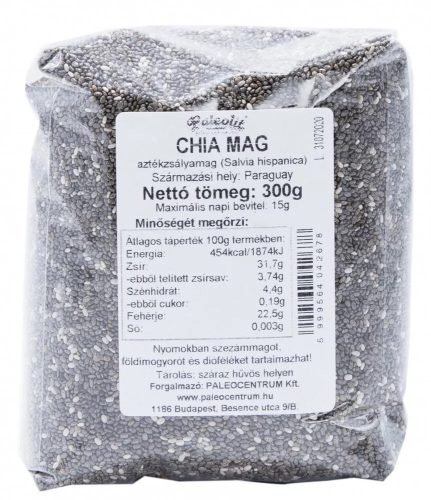 CHIA MAG FEKETE 300G PALEOLIT