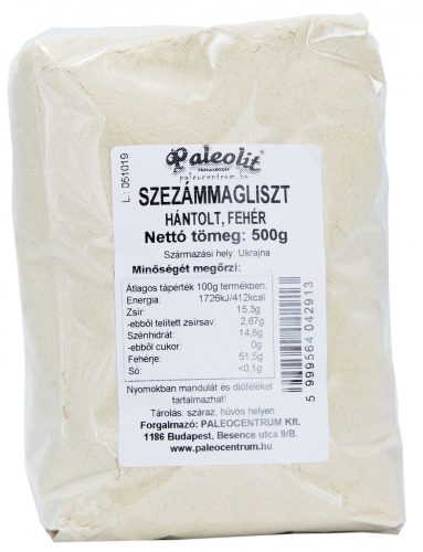 SZEZÁMMAGLISZT HÁNTOLT, FEHÉR 500G PALEOLIT