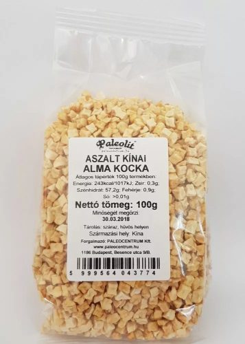 ALMA KOCKA CUKORMENTES KÍNAI 100G PALEOLIT