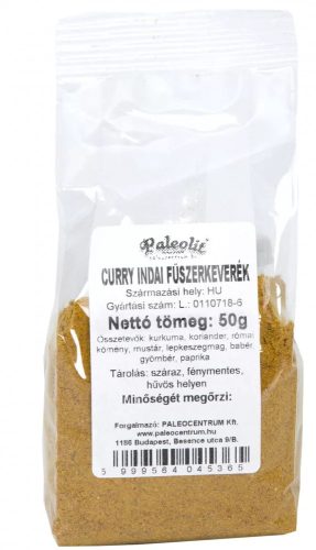 CURRY INDIAI FŰSZERKEVERÉK 50G PALEOLIT