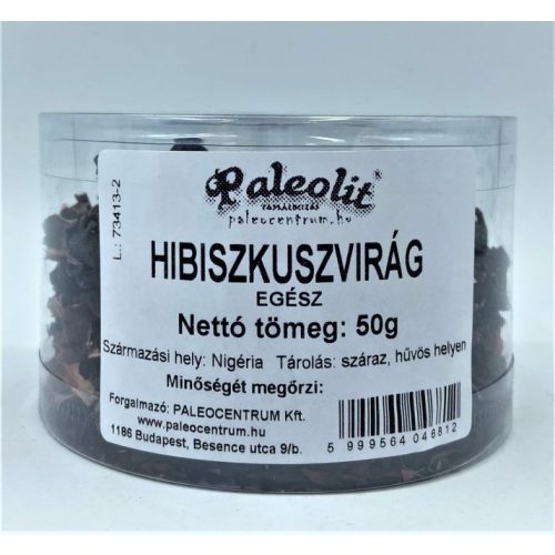 HIBISZKUSZVIRÁG, EGÉSZ, HENGERBEN 50G PALEOLIT