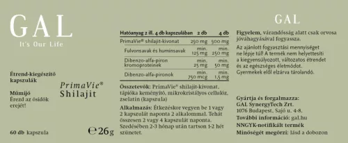 GAL PRIMAVIE® SHILAJIT - 60 KAPSZULA