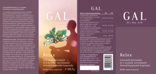 GAL RELAX - 60 VEGÁN KAPSZULA