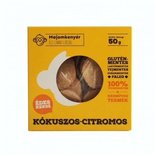 KÓKUSZOS-CITRUSOS PALEOKEKSZ 50G MAJOMKENYÉR