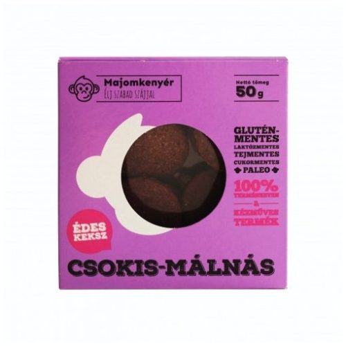 CSOKIS-MÁLNÁS PALEOKEKSZ 50G MAJOMKENYÉR