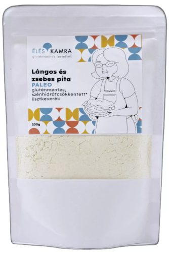 ÉLÉSKAMRA LÁNGOS ÉS ZSEBES PITA CH CSÖKKENTETT LISZTKEVERÉK 200G (PALEO)