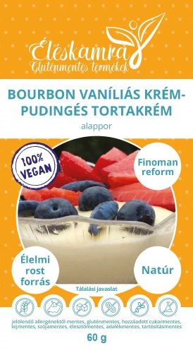 ÉLÉSKAMRA VEGÁN BOURBON VANÍLIÁS KRÉMPUDINGPOR 60G PALEOLIT