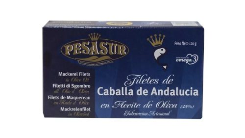 PESASUR MAKRÉLA FILÉ OLÍVAOLAJBAN 120G KONZERVDOBOZOS