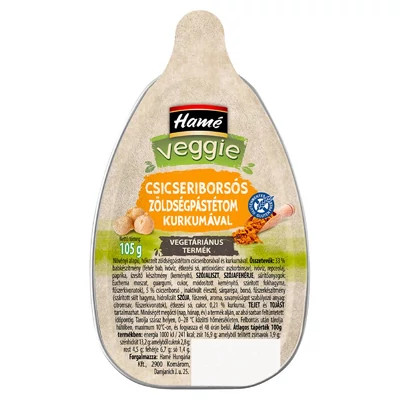 HAMÉ VEGGIE ZÖLDSÉGPÁSTÉTOM CSICSERIBORSÓ-KURKUMA 105G