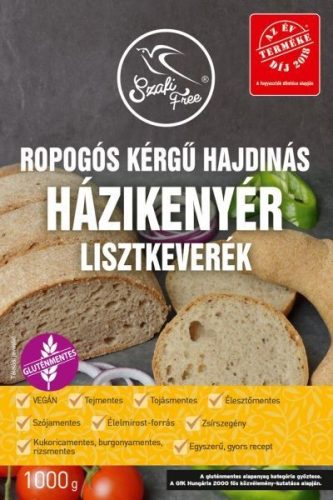 SZAFI FREE ROPOGÓS KÉRGŰ HAJDINÁS HÁZIKENYÉR LISZTKEVERÉK 1000 G (GLUTÉNMENTES, TEJMENTES, TOJÁSMENTES, MAGLISZTMENTES, ÉLESZTŐMENTES, ZSÍRSZEGÉNY, VEGÁN)