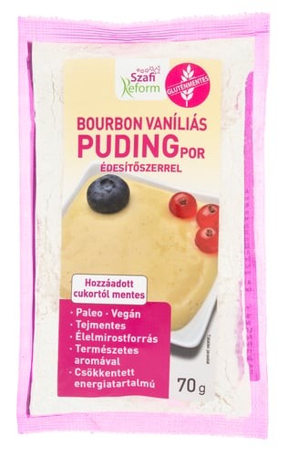 SZAFI REFORM BOURBON VANÍLIÁS PUDINGPOR ÉDESÍTŐSZERREL (GLUTÉNMENTES, PALEO, VEGÁN) 70 G