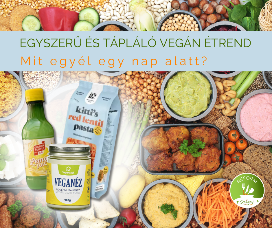 EGYSZERŰ ÉS TÁPLÁLÓ VEGÁN MINTAÉTREND – MIT EGYEN EGY VEGÁN EGY NAP ALATT?