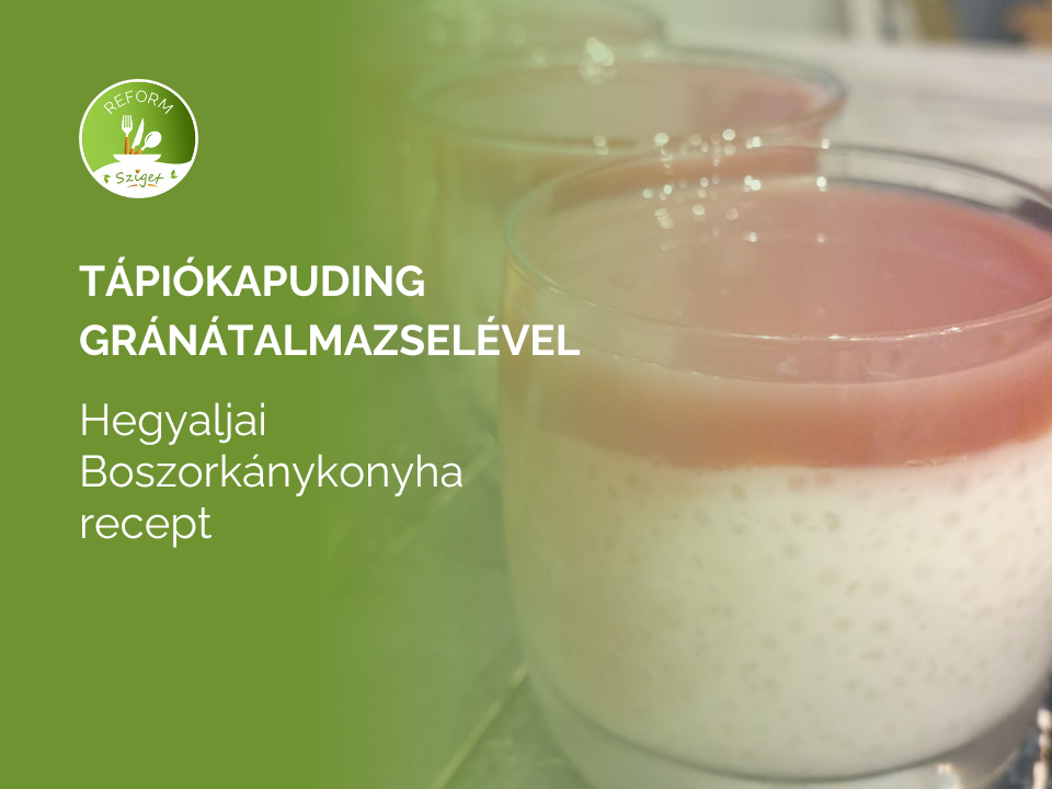 TÁPIÓKAPUDING GRÁNÁTALMAZSELÉVEL - HEGYALJAI BOSZORKÁNYKONYHA RECEPT